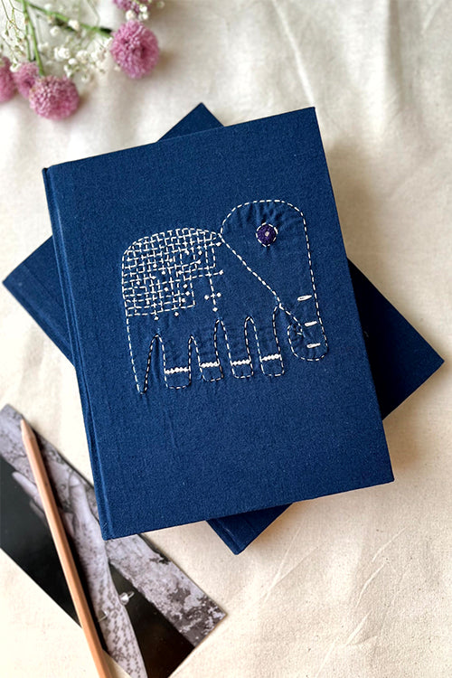 Okhai 'Ele-Poo' Hand Embroidered Applique Mirror Work Diary