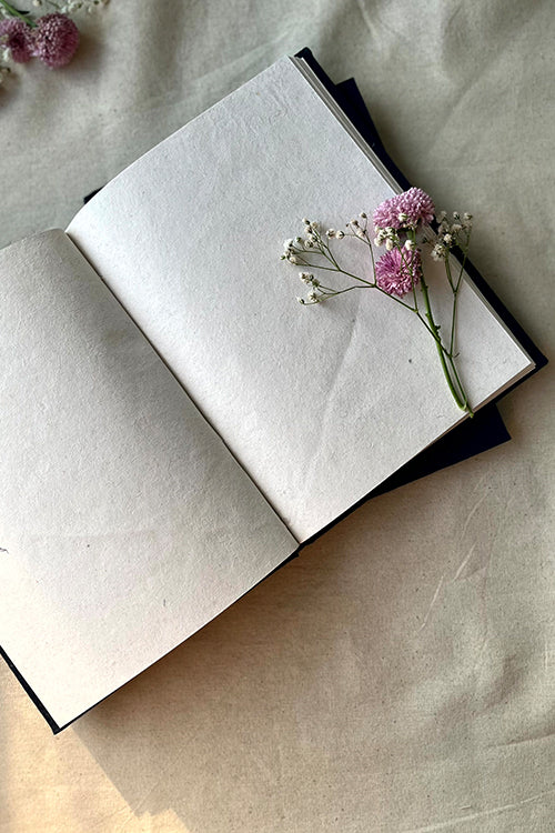 Okhai 'Peafowl' Hand Embroidered Applique Mirror Work Diary