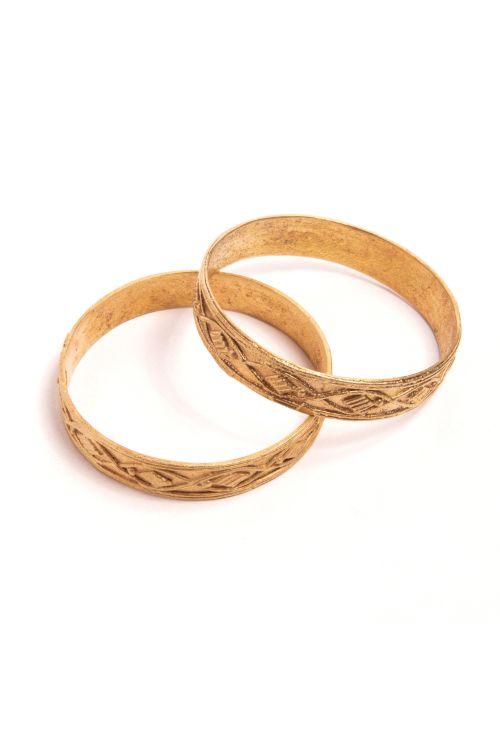 Miharu Stripe Brass Bangles