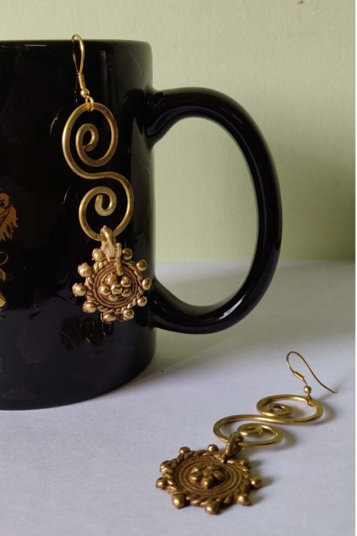 Miharu S Floral Dangler Earrings