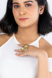 Miharu Dokra Honeycomb Finger Ring