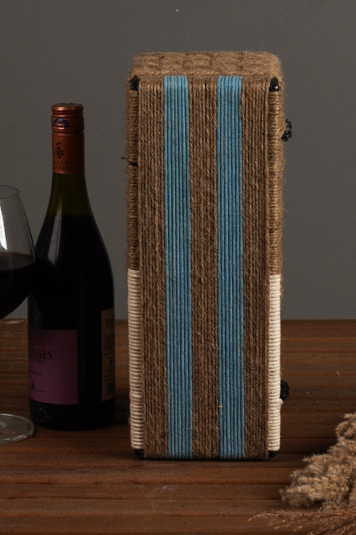 Sirohi Pastel Pink And Natural Jute Brick Wine Box