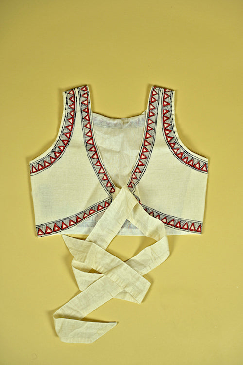 Diorama Designs "Floral" Handpainted Kids Crop Top & Lehenga Set