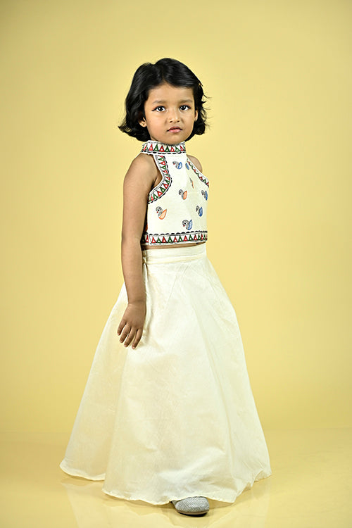 Diorama Designs Essence Handpainted Kids Crop Top & Skirt – Okhaistore