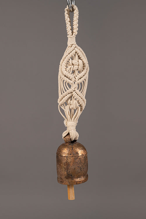 108Knots Diamond Hand-Knotted Wind Chime with Metal Bell