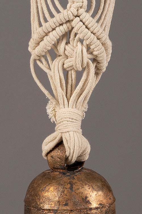 108Knots Diamond Hand-Knotted Wind Chime with Metal Bell