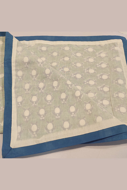 Earthen Nest Hand Block Printed Cotton Kids Dohar-Blue Penguin
