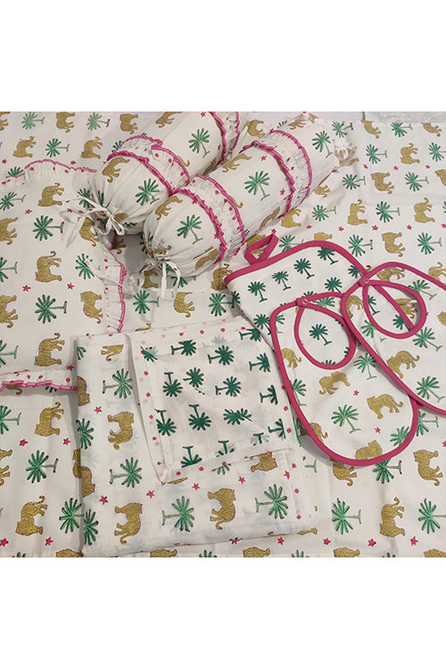 Earthen Nest Hand Block Printed Kids Furnishings- Tiger