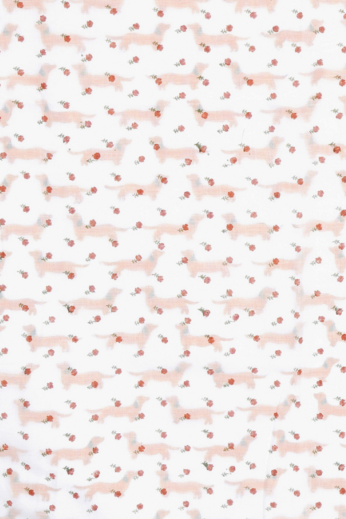 Earthen Nest Orange Dogs with Delicate Flowers Kids Dohars