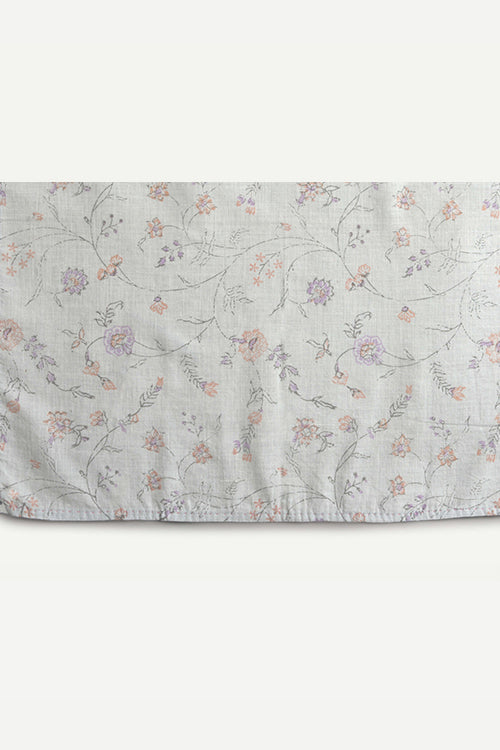 Ikai Asai block printed Table Napkin single pc white with blue border