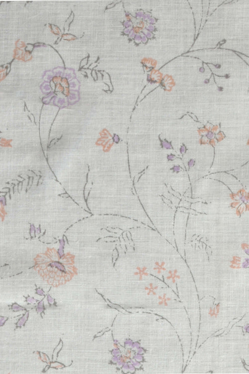 Ikai Asai block printed Table Napkin single pc white with blue border