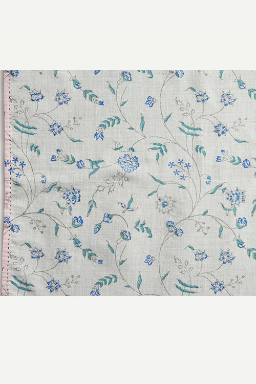 Ikai Asai Block Printed Table Napkin with Pink Border Single pc