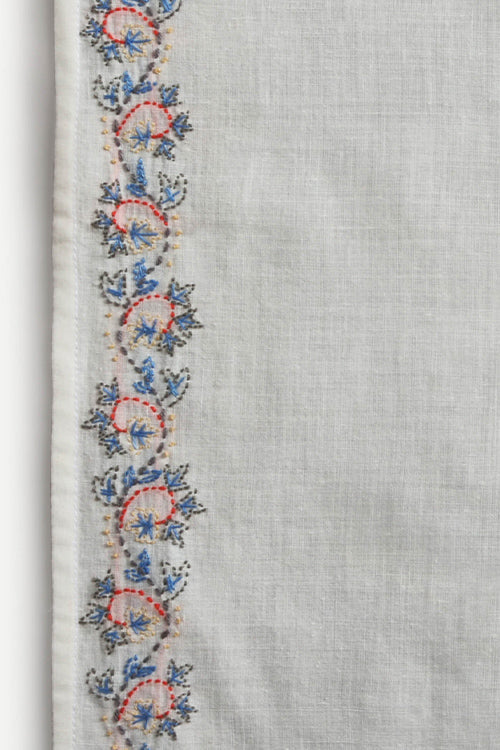 Ikai Asai block printed Table Napkin single pc with embroidery