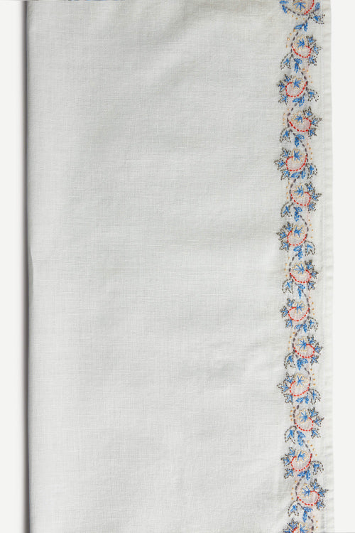 Ikai Asai block printed Table Napkin single pc with embroidery