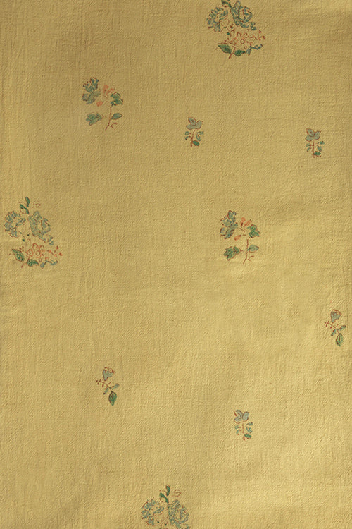 Ikai Asai block printed Table Cover Khakhi color