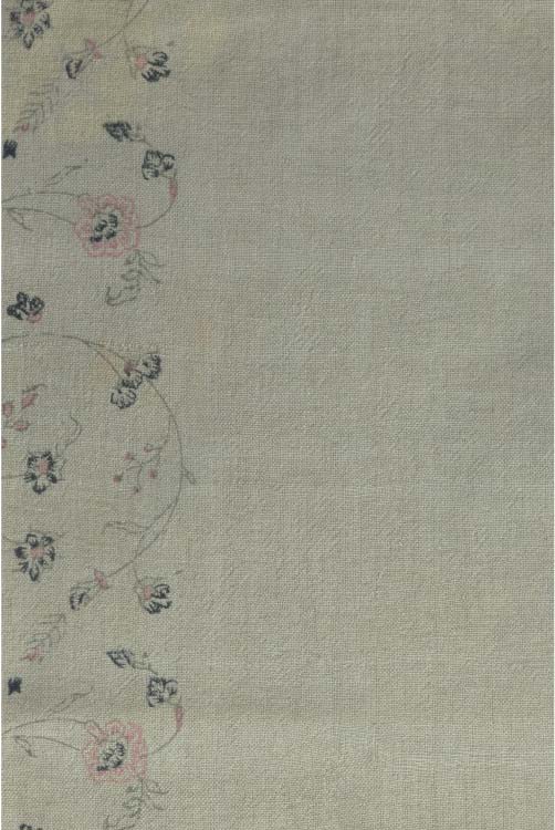 Ikai Asai block printed Table Mat single pc grey and pink