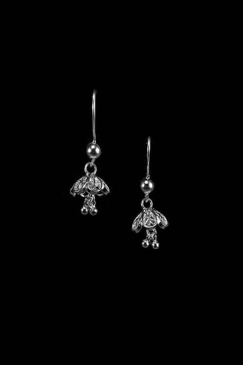 Silver Linings "Mini Jhumki" Silver Filigree Earrings