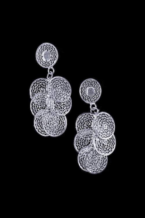Silver Linings "Mesmerizing Tarakasi" Silver Filigree Earrings