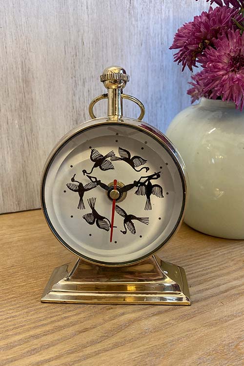 FroggMag Handpainted Table Clock - Warli - Circle of Birds