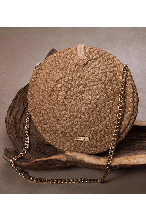 Dhaaga Apricot Full Moon Sling Bag