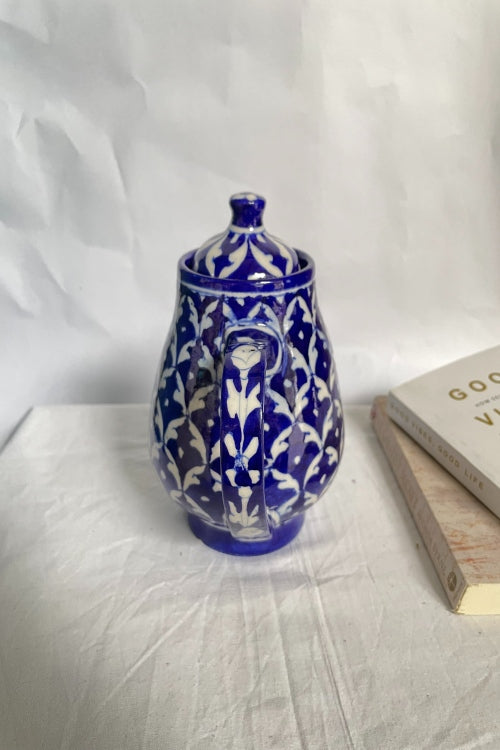 Blue Pottery Handcrafted Blue Kettle