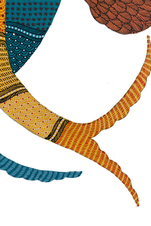 Froggmag' Folk Painting Gond - 2 Fish