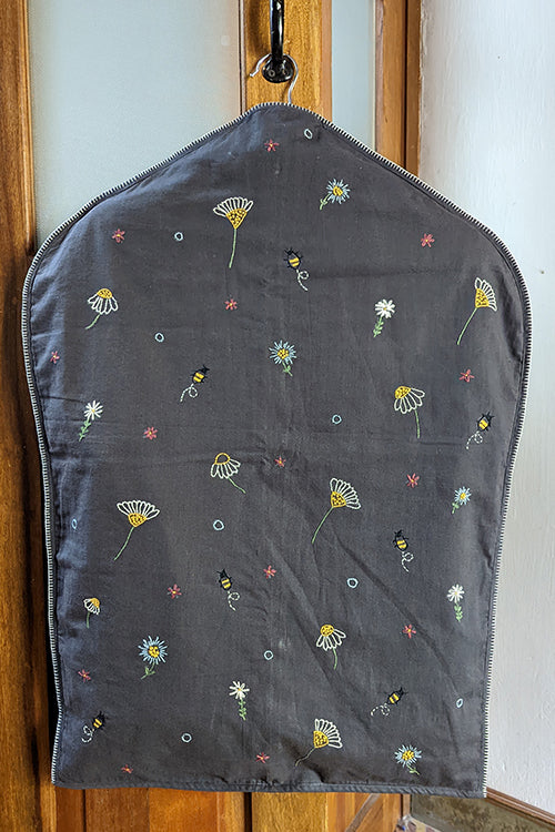 Okhai 'Aster' Hand Embroidered Cotton Hanger Cover