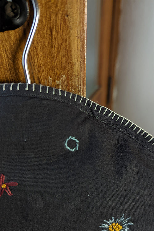 Okhai 'Aster' Hand Embroidered Cotton Hanger Cover