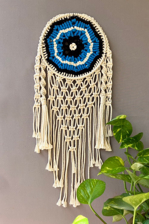 House Of Macrame 'Evil Eye' Full Ring Handcrafted Dream-Catcher