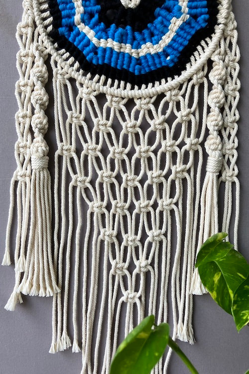 House Of Macrame 'Evil Eye' Full Ring Handcrafted Dream-Catcher