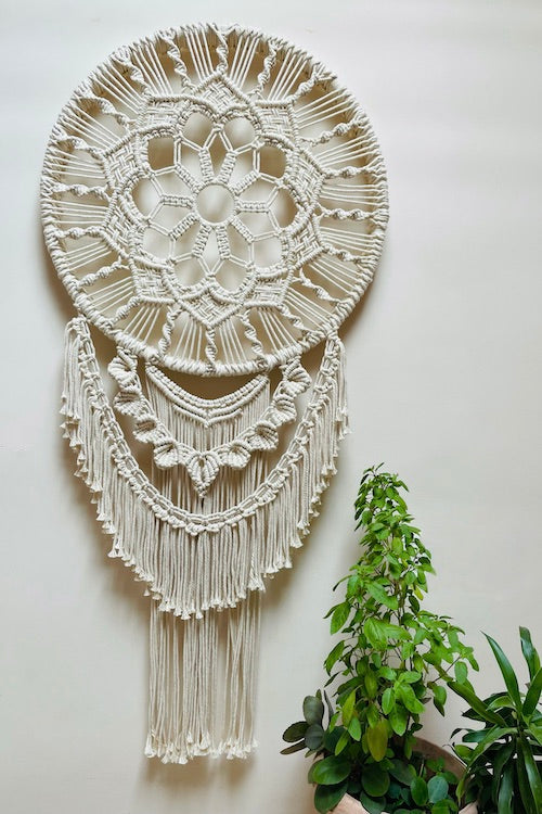House Of Macrame Handcrafted 'Lotus' Dreamcatcher