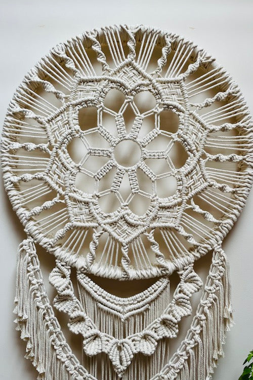 House Of Macrame Handcrafted 'Lotus' Dreamcatcher