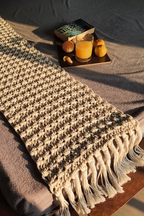House Of Macrame Handcrafted Sofa Throw