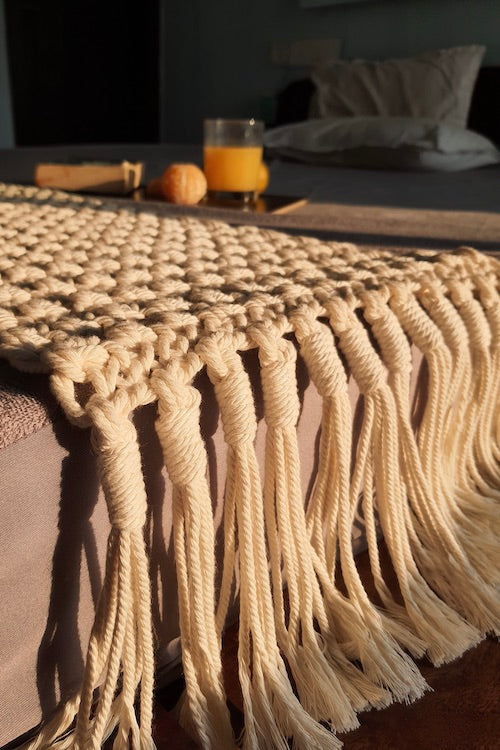 House Of Macrame Handcrafted Sofa Throw