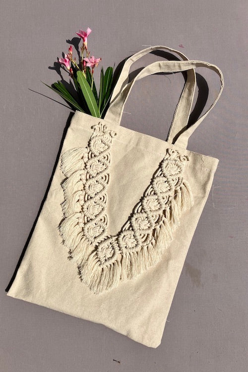 House Of Macrame 100% Cotton Tote Bag