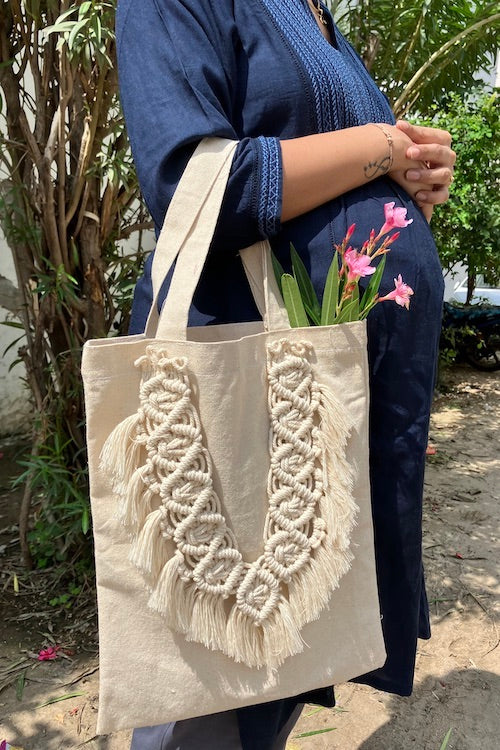 House Of Macrame 100% Cotton Tote Bag
