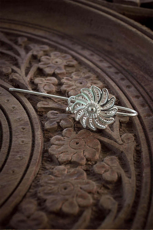 Silver Linings "Chakri" Silver Filigree Handmade Juda Pin