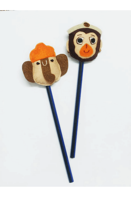 "Svatanya" Handcrafted Eco-Friendly Ganesha & Hanuman Pencil Topper
