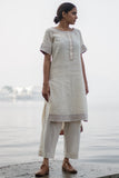  Sadhna Bindani White Long Cotton Kurta For Women Online