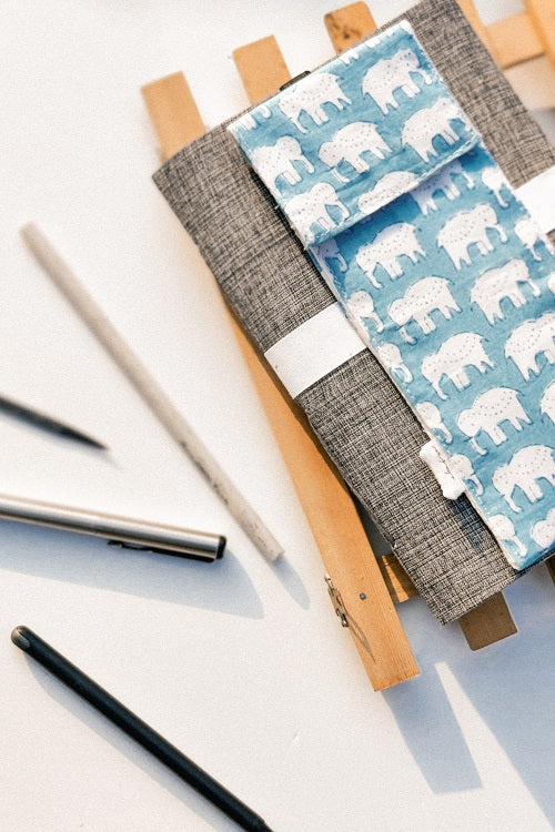 Ekatra pen case elephant motif