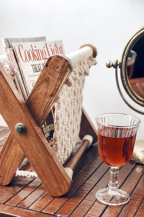 HoM Handcrafted Macrame Magazine Rack Holder