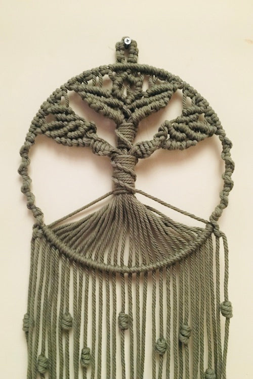 "House of Macrame" Tree of Life - Olive Green
