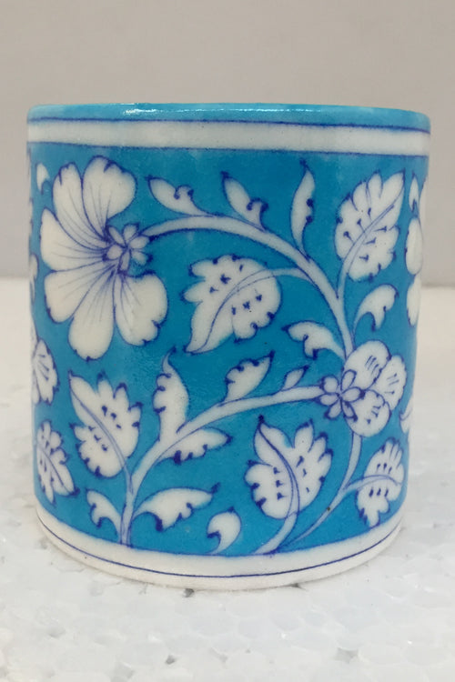 Ram Gopal Blue Pottery Handcrafted 'Coffee Mug ' Blue Mug