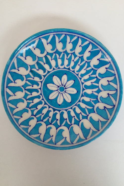 Ram Gopal Blue Pottery Handcrafted 'Pate ' Blue Wall Hanging-70