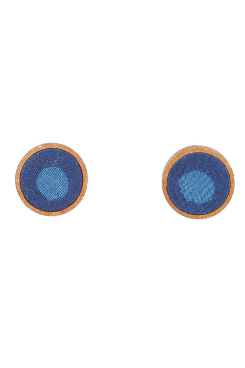 Whebyabira Mdf Blue Kalamkari Earring