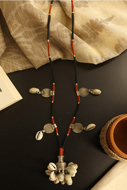 Whebyabira-Thread Necklace Black