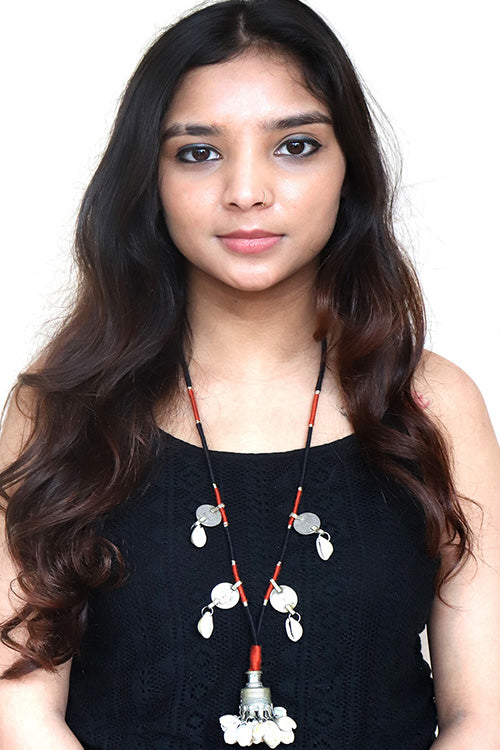 Whebyabira-Thread Necklace Black