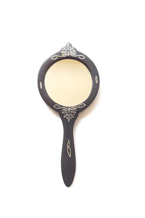 Whebyabira Pure Silver Inlay Bidri Mirror