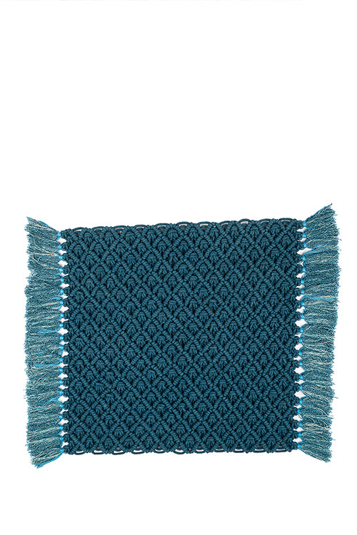 One 'O' Eight Knots Jewel Hand-Knotted 100% Cotton Placemat (set of 2)