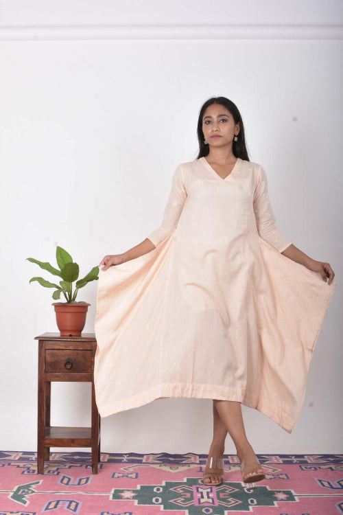 Urmul "Chandani" hand embroidered Chanderi kurta.